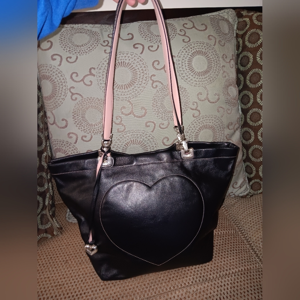 Brighton butter soft leather heart tote bag